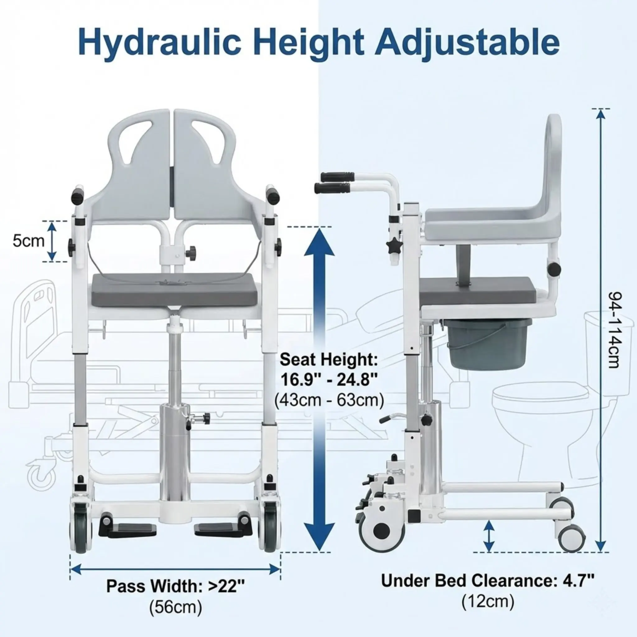 Hydraulic Transfer Chair For Elderly Disabled Home Nursing HOME CARE Ships From : United States Hydraulic Transfer Chair For Elderly Disabled Home Nursing HOME CARE Ships From : United States