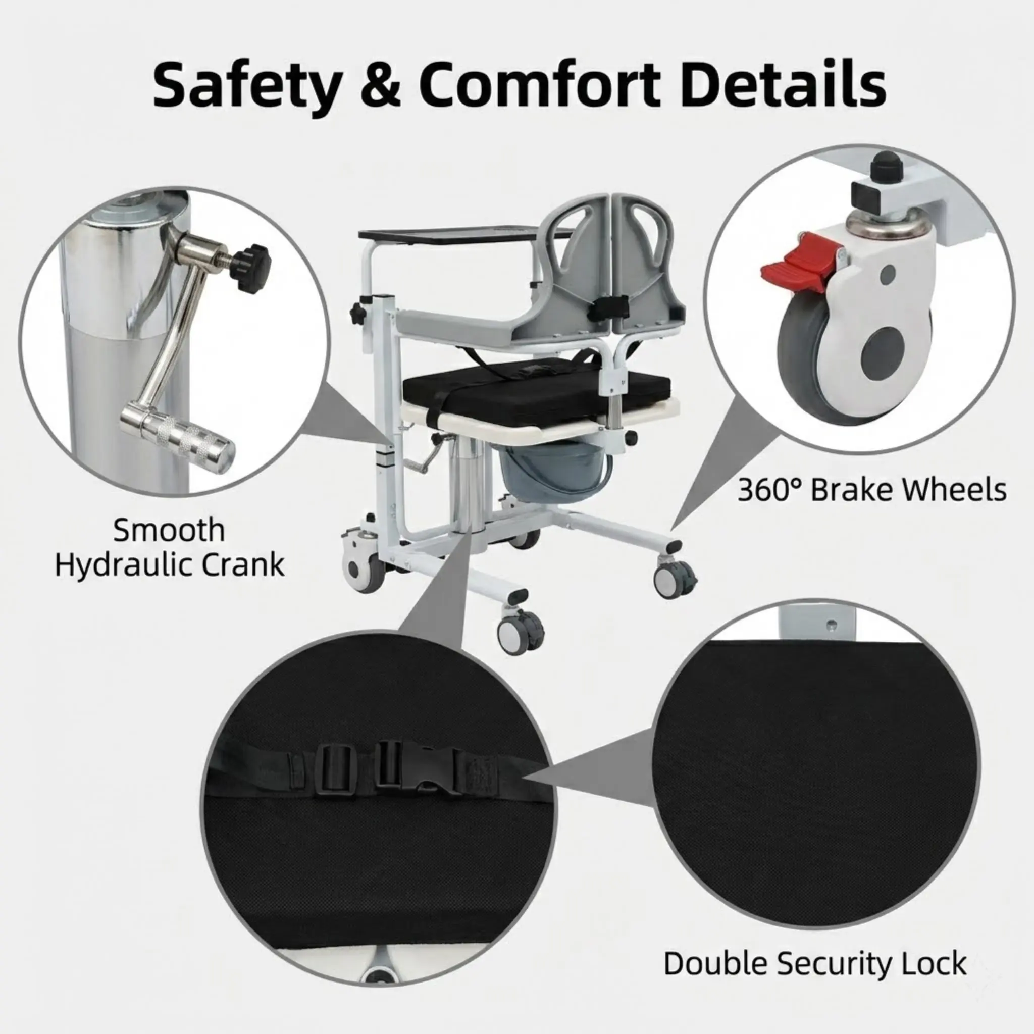 Hydraulic Transfer Chair For Elderly Disabled Home Nursing HOME CARE Ships From : United States Hydraulic Transfer Chair For Elderly Disabled Home Nursing HOME CARE Ships From : United States