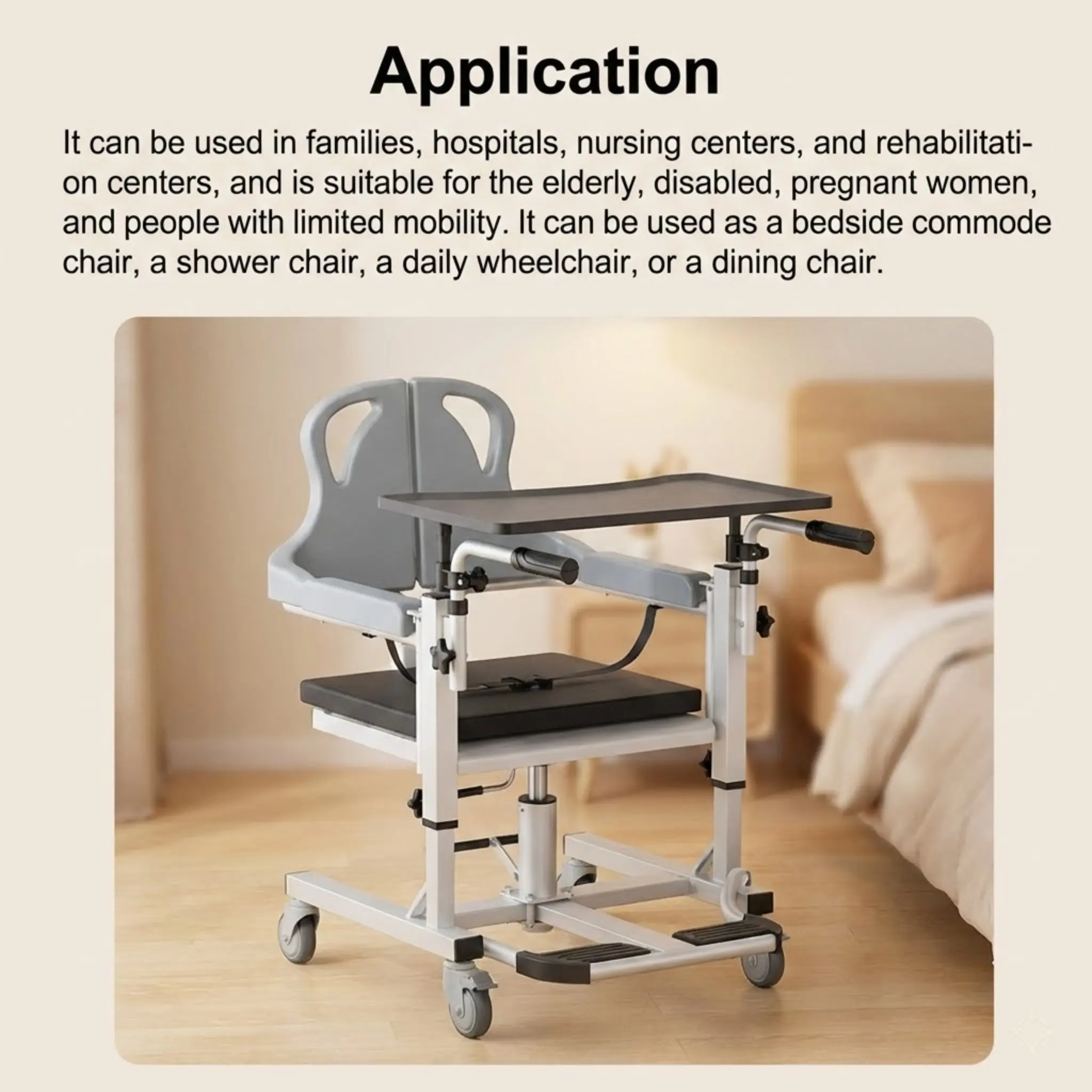 Hydraulic Transfer Chair For Elderly Disabled Home Nursing