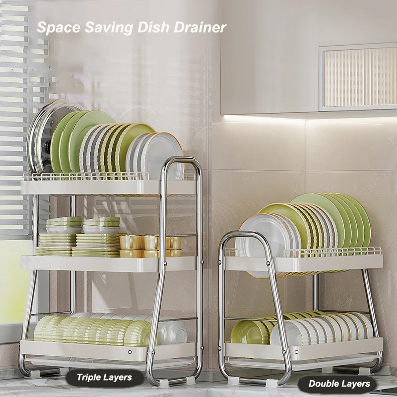 Kitchen Dish Drying Rack 2/3 Tiers