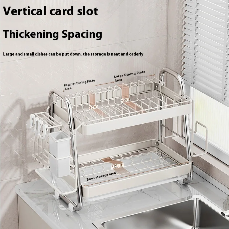 Kitchen Dish Drying Rack 2/3 Tiers