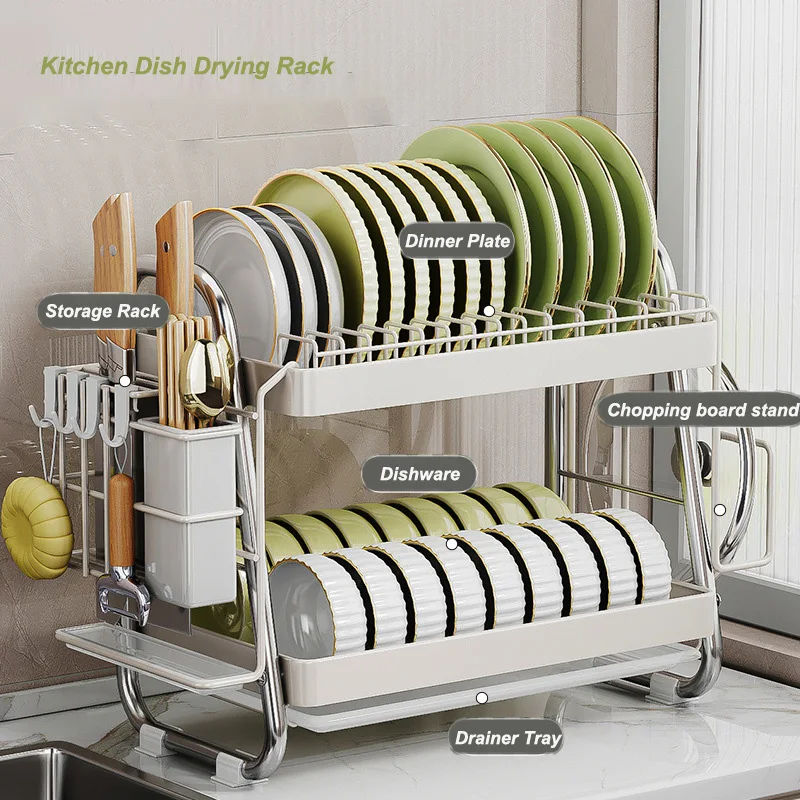 Kitchen Dish Drying Rack 2/3 Tiers