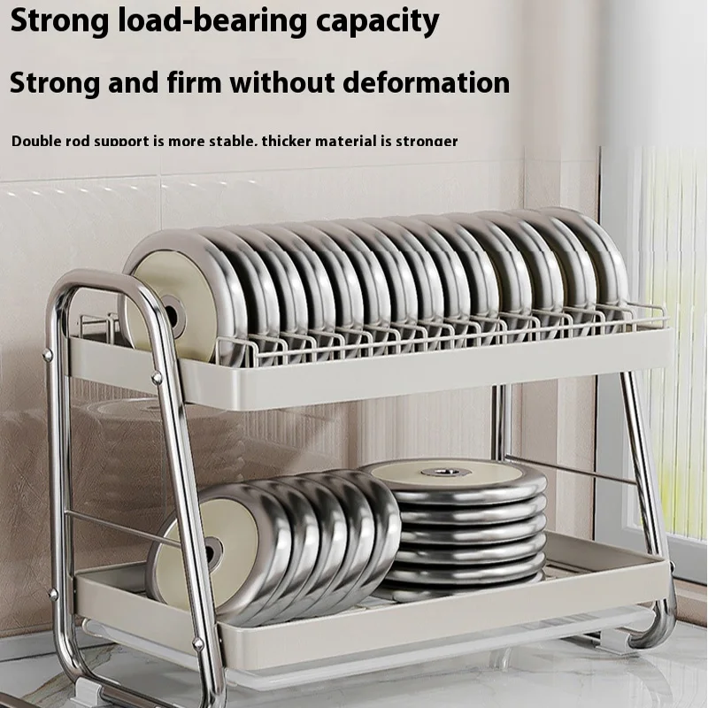 Kitchen Dish Drying Rack 2/3 Tiers KITCHEN & DINNING Color : 2 layers Grey|3 layers White|3 layers Grey|2 layers White Kitchen Dish Drying Rack 2/3 Tiers KITCHEN & DINNING Color : 2 layers Grey|3 layers White|3 layers Grey|2 layers White