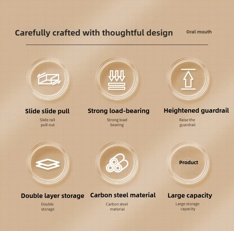 Kitchen Storage Rack Home Seasoning Sorting Rack Bathroom Deep Cabinet Storage Cabinet Internal Basket Pull-out Storage Box