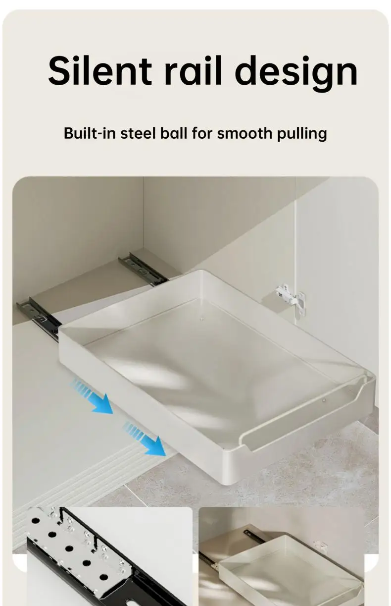 Kitchen Storage metal holder with Slide Rails