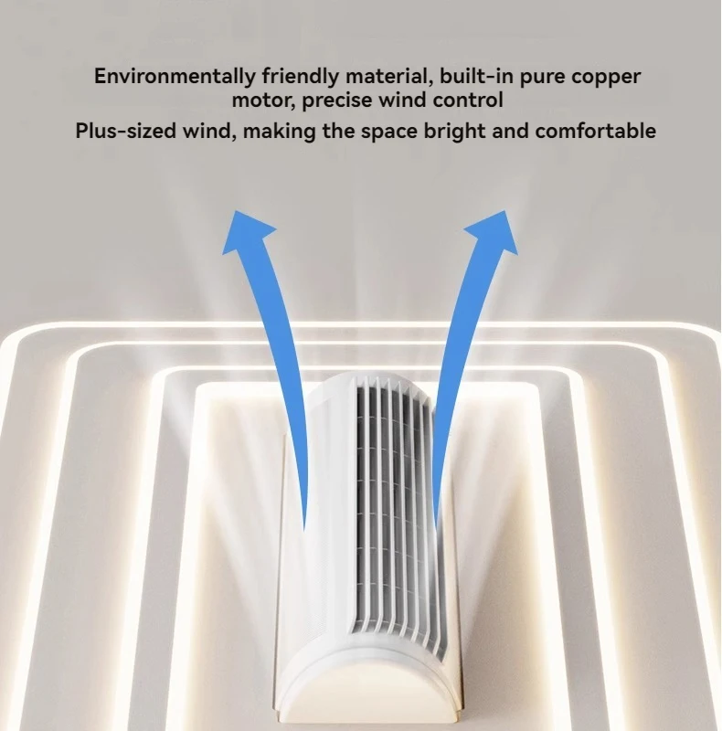 LED Invisible Bladeless Ceiling Fan Chandelier Smart Home Decoration LED Invisible Bladeless Ceiling Fan Chandelier Smart Home Decoration