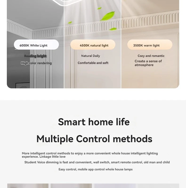 LED Invisible Bladeless Ceiling Fan Chandelier Smart Home Decoration LED Invisible Bladeless Ceiling Fan Chandelier Smart Home Decoration