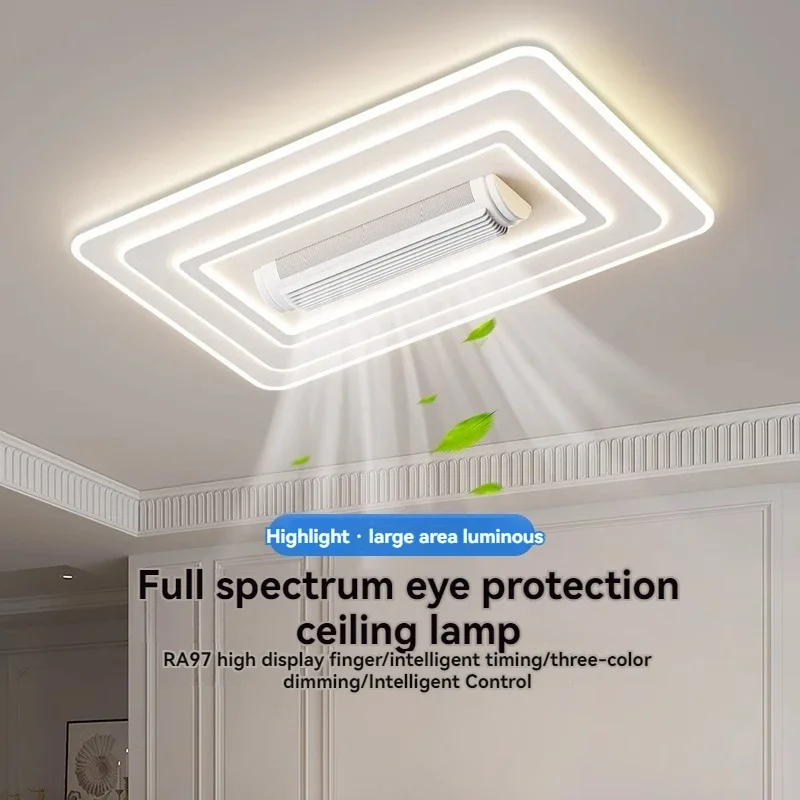 LED Invisible Bladeless Ceiling Fan Chandelier Smart Home Decoration LIGHTING Blade Color : Round 47cm|Square 47cm|Large 105x65cm|Pink LED Invisible Bladeless Ceiling Fan Chandelier Smart Home Decoration LIGHTING Blade Color : Round 47cm|Square 47cm|Large 105x65cm|Pink