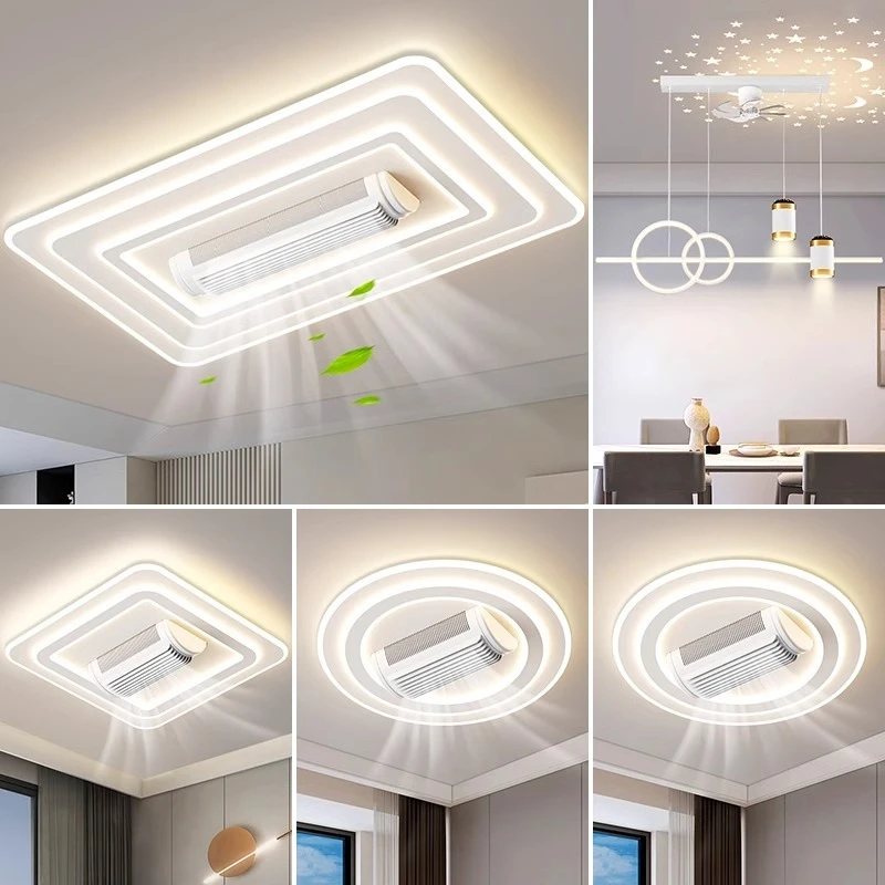 LED Invisible Bladeless Ceiling Fan Chandelier Smart Home Decoration LED Invisible Bladeless Ceiling Fan Chandelier Smart Home Decoration