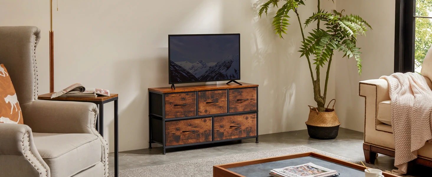 Living Room Display Cabinet Layers With 5 Fabric Drawers Living Room Display Cabinet Layers With 5 Fabric Drawers