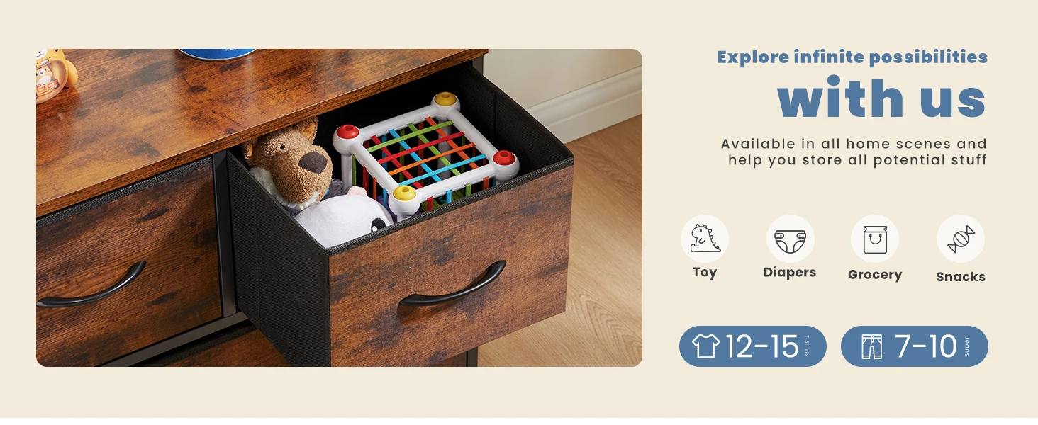 Living Room Display Cabinet Layers With 5 Fabric Drawers Living Room Display Cabinet Layers With 5 Fabric Drawers