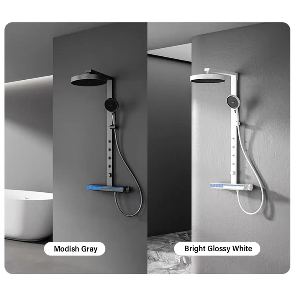 Luxury Spa Jet Shower System LED Display Copper Mixer Smart Bathroom Faucet BATHROOM ACCESSORIES Luxury Spa Jet Shower System LED Display Copper Mixer Smart Bathroom Faucet BATHROOM ACCESSORIES