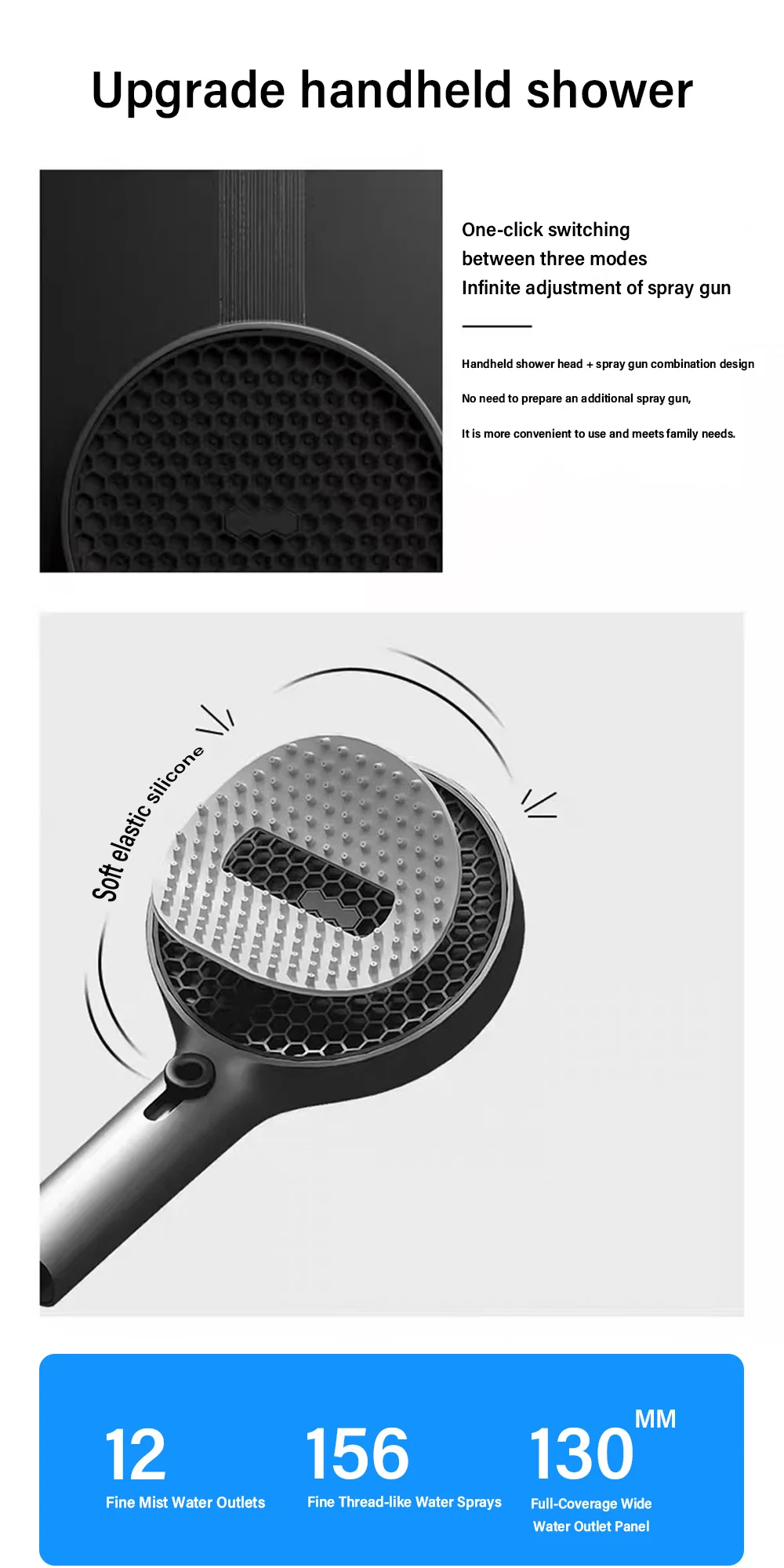 Luxury Spa Jet Shower System LED Display Copper Mixer Smart Bathroom Faucet