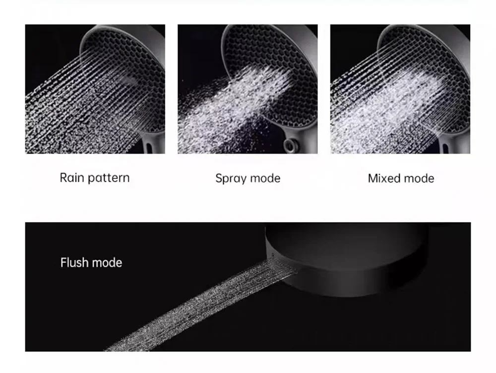 Luxury Spa Jet Shower System LED Display Copper Mixer Smart Bathroom Faucet