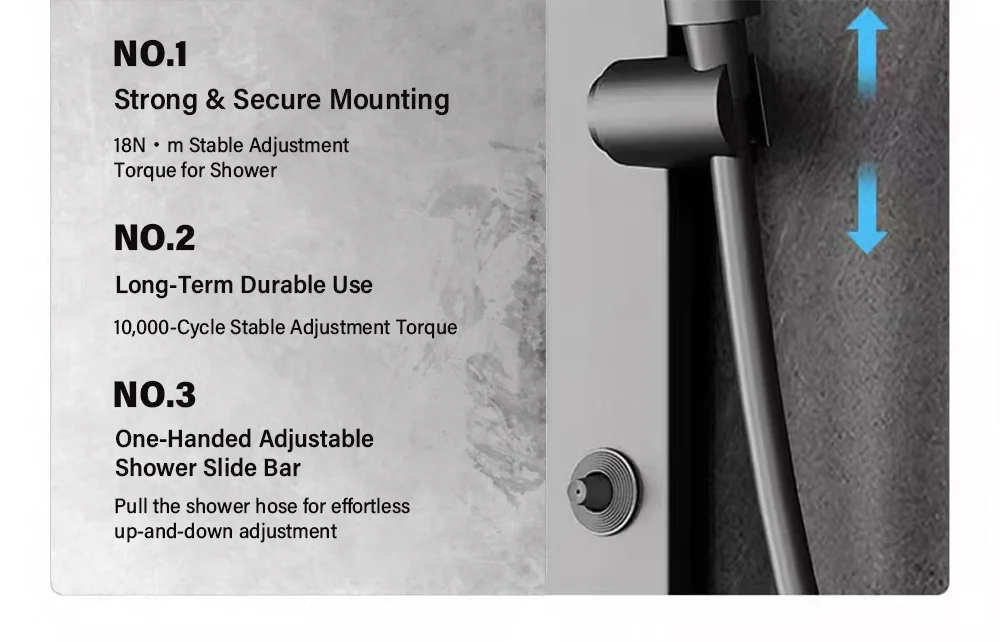 Luxury Spa Jet Shower System LED Display Copper Mixer Smart Bathroom Faucet