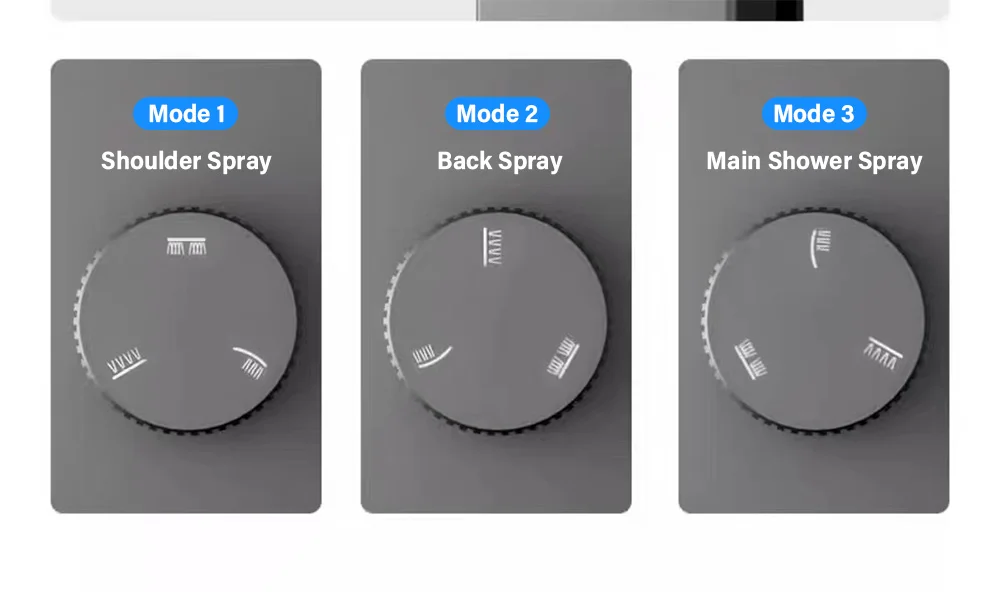 Luxury Spa Jet Shower System LED Display Copper Mixer Smart Bathroom Faucet