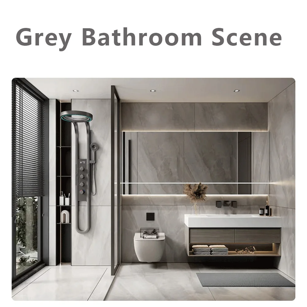 Luxury Wall Mounted Spa Massage Shower Panels System Digital Display Luxury Wall Mounted Spa Massage Shower Panels System Digital Display