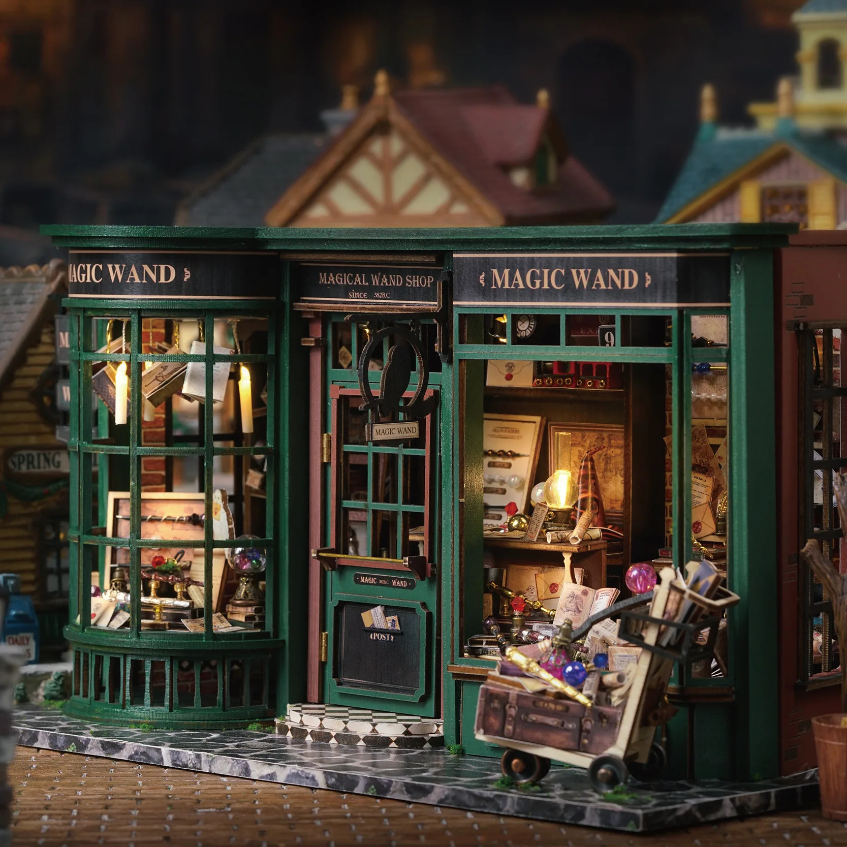 Magic Shop DIY Wooden Dollhouse Miniature FIGURINES & MINIATURES Color : F32B|F32A Magic Shop DIY Wooden Dollhouse Miniature FIGURINES & MINIATURES Color : F32B|F32A