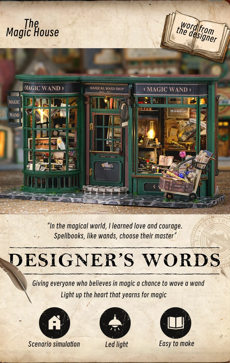 Magic Shop DIY Wooden Dollhouse Miniature Magic Shop DIY Wooden Dollhouse Miniature