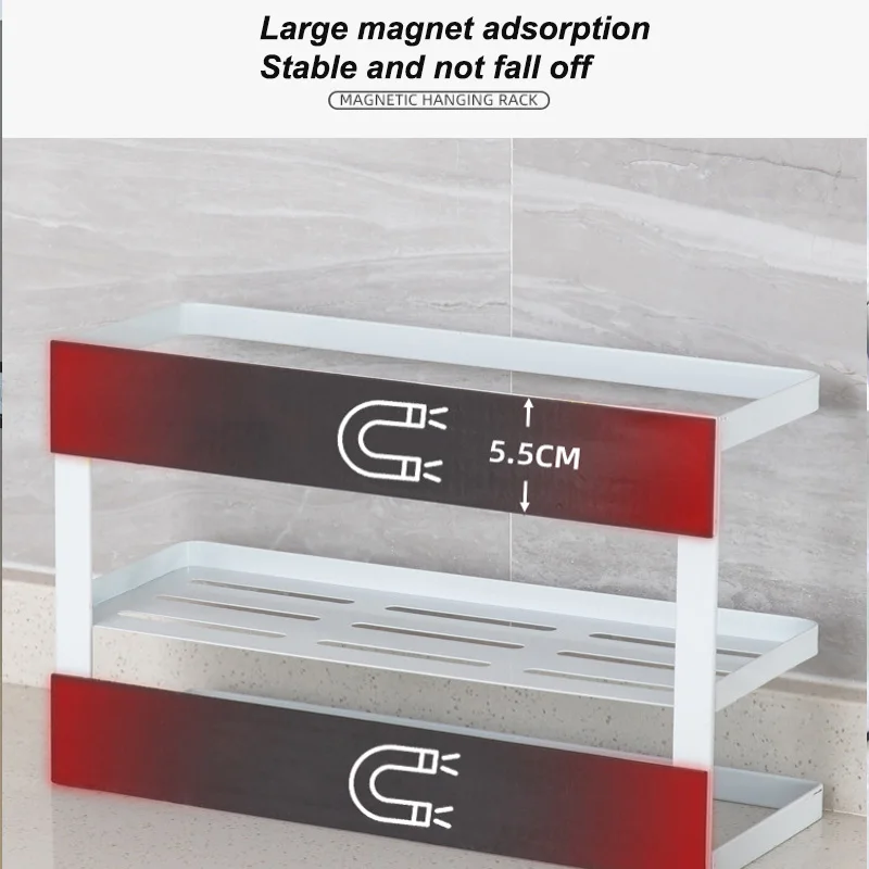 Magnetic Refrigerator Shelves Color : B White with Rod|B White|B Black with Rod|B Black|A 2-Tier White|A 1-Tier White|A 2-Tier Black|A 1-Tier Black Magnetic Refrigerator Shelves Color : B White with Rod|B White|B Black with Rod|B Black|A 2-Tier White|A 1-Tier White|A 2-Tier Black|A 1-Tier Black