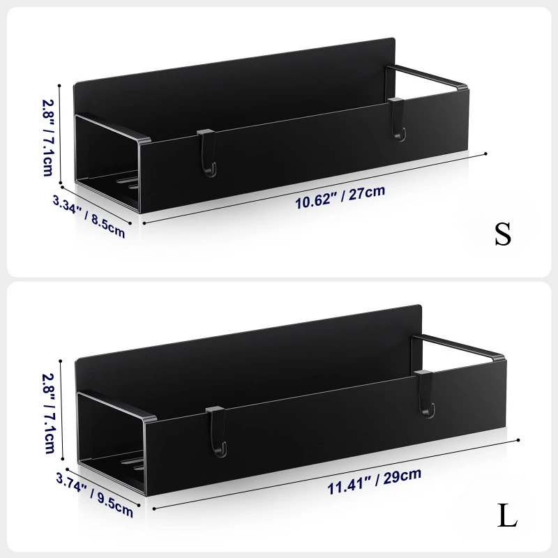 Magnetic Storage Shelf for Refrigerator Washing Machine Kitchen Side Hanging Rack Multifunctional Household Organizer Color : L|S|S and L Magnetic Storage Shelf for Refrigerator Washing Machine Kitchen Side Hanging Rack Multifunctional Household Organizer Color : L|S|S and L