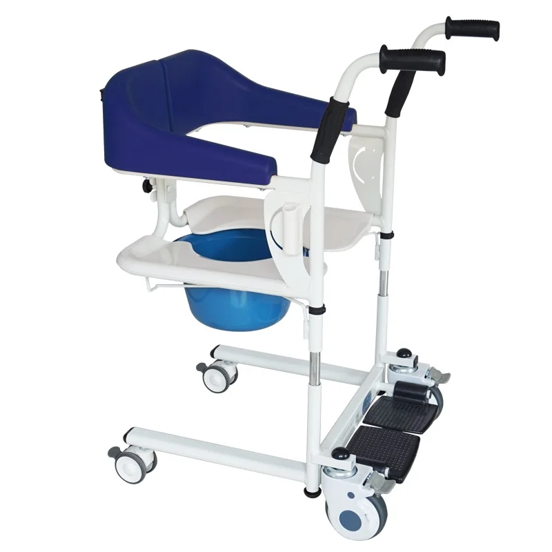 Manual Patient Transfer Chair Lift Wheelchair With Toilet Commode For Elderly Disabled Manual Patient Transfer Chair Lift Wheelchair With Toilet Commode For Elderly Disabled