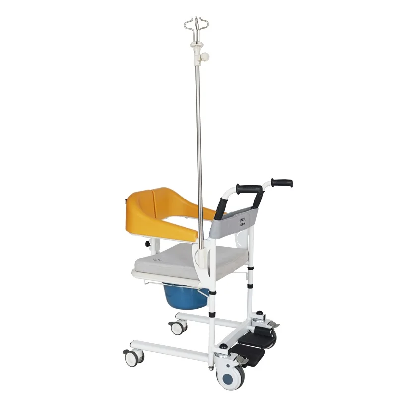 Manual Patient Transfer Chair Lift Wheelchair With Toilet Commode For Elderly Disabled Manual Patient Transfer Chair Lift Wheelchair With Toilet Commode For Elderly Disabled