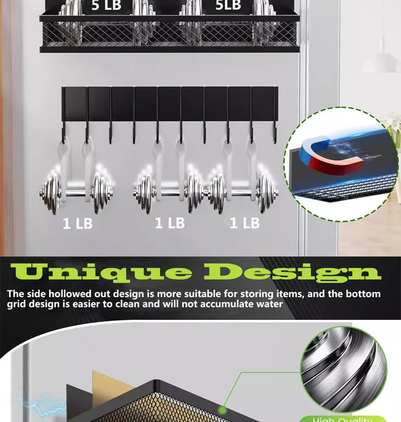Metal Magnetic Spice Storage Rack for Refrigerator Oven