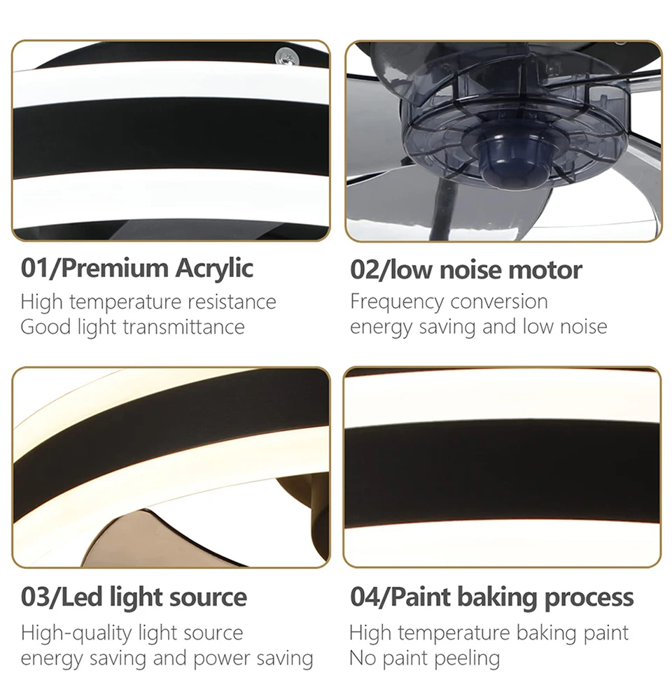 Modern Ceiling Fan With Lighting Silent LED Dimmable Ceiling Fan Modern Ceiling Fan With Lighting Silent LED Dimmable Ceiling Fan