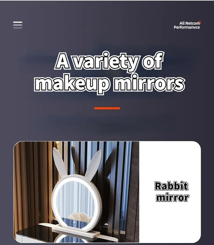 Modern Dressing Table with Smart Wireless Charging