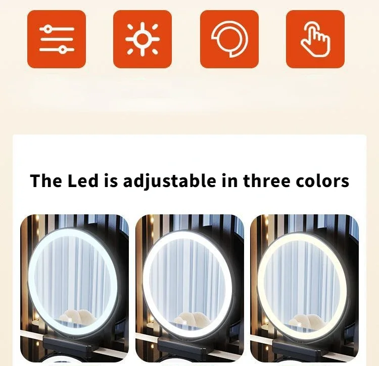 Modern Dressing Table with Smart Wireless Charging