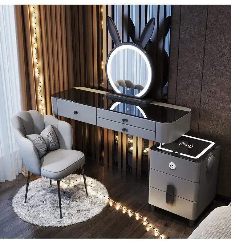 Modern Dressing Table with Smart Wireless Charging