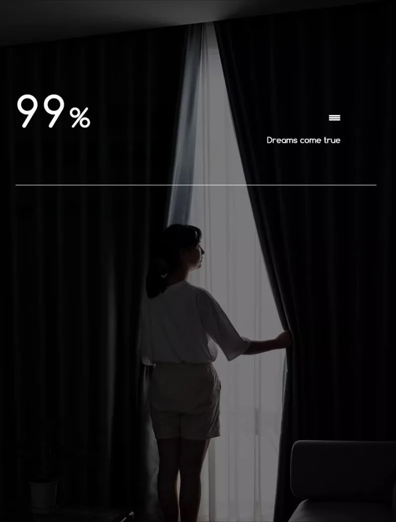 Modern Thermal Insulated Noise Reducing 100% Blackout Curtains Modern Thermal Insulated Noise Reducing 100% Blackout Curtains