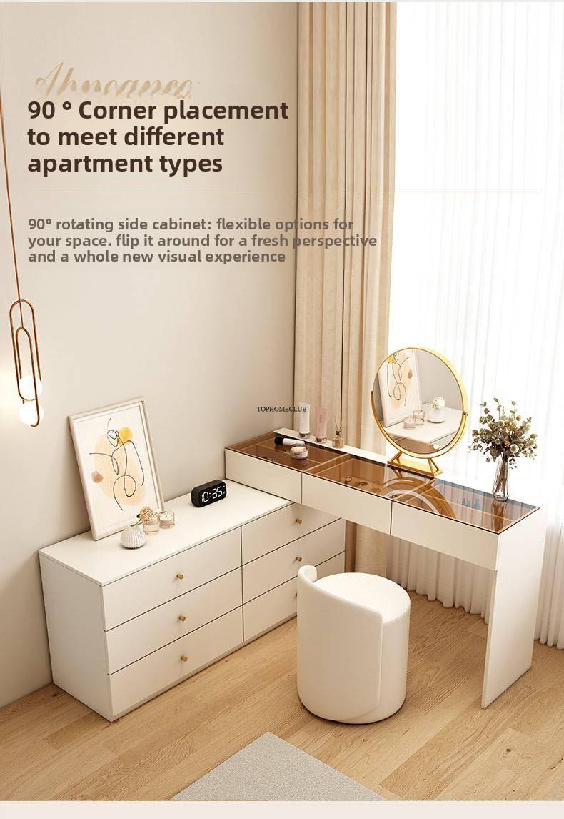 Modern Vanity Desk with LED Lighted Mirror Modern Vanity Desk with LED Lighted Mirror