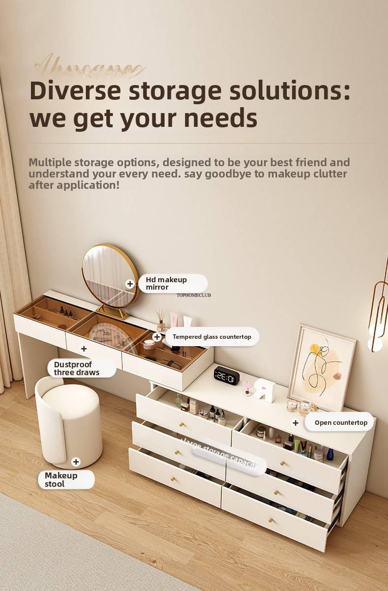 Modern Vanity Desk with LED Lighted Mirror Modern Vanity Desk with LED Lighted Mirror