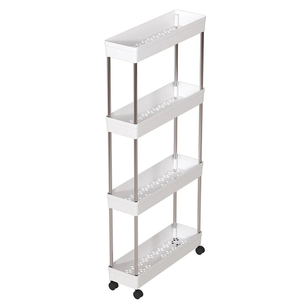 Multi-Layer Trolley Rack with Wheels Movable Storage Organizer