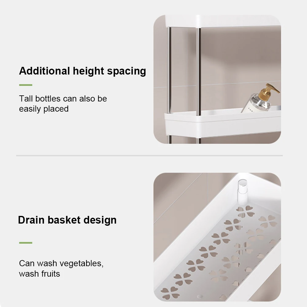 Multi-Layer Trolley Rack with Wheels Movable Storage Organizer BATHROOM SHELVES Color : 4 Layers Black|3 Layers Black|4 Layers White|3 Layers White Multi-Layer Trolley Rack with Wheels Movable Storage Organizer BATHROOM SHELVES Color : 4 Layers Black|3 Layers Black|4 Layers White|3 Layers White