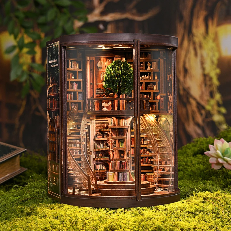 NEW DIY Wooden Book Nook Figurines FIGURINES & MINIATURES Color : AH01-005-s NEW DIY Wooden Book Nook Figurines FIGURINES & MINIATURES Color : AH01-005-s