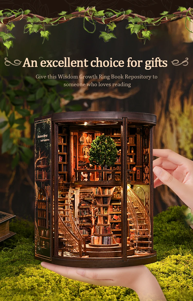 NEW DIY Wooden Book Nook Figurines NEW DIY Wooden Book Nook Figurines