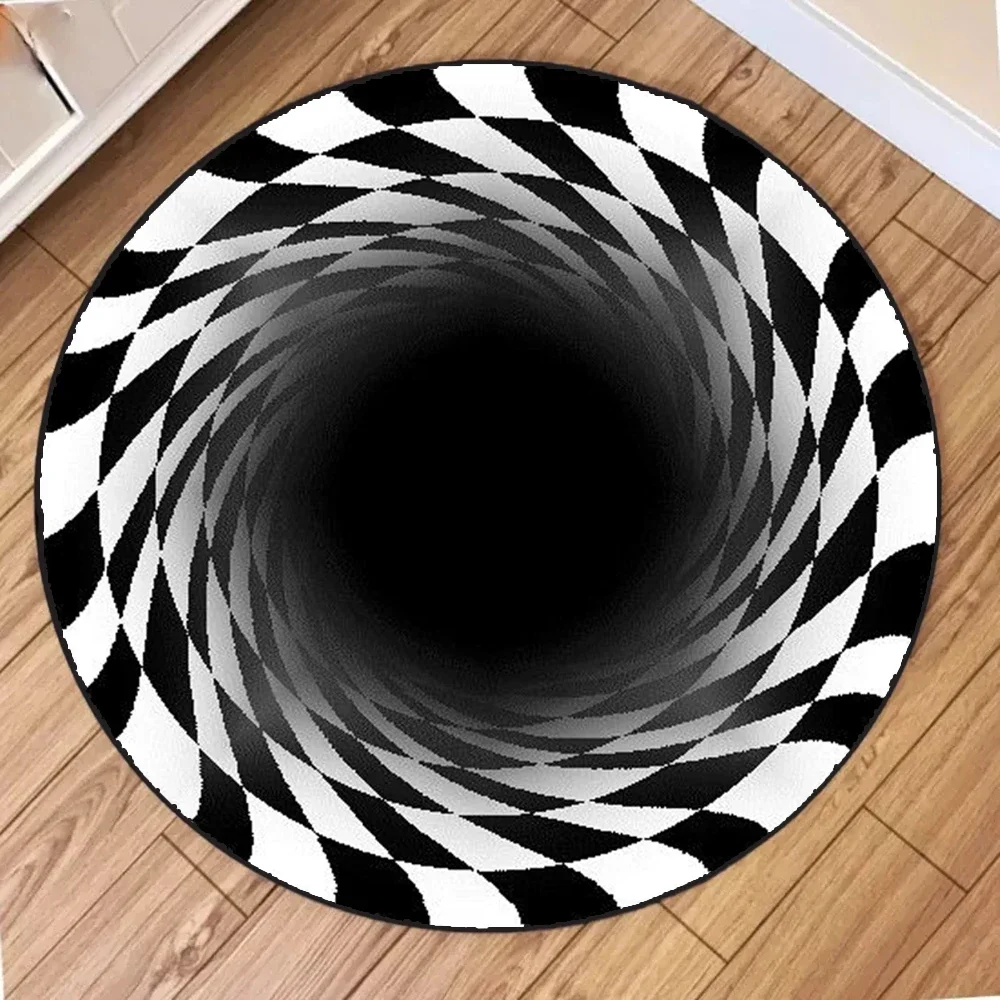 New 3D Visual Illusion Spiral Rug Floor Mats for Bedroom Living Room Decoration New 3D Visual Illusion Spiral Rug Floor Mats for Bedroom Living Room Decoration