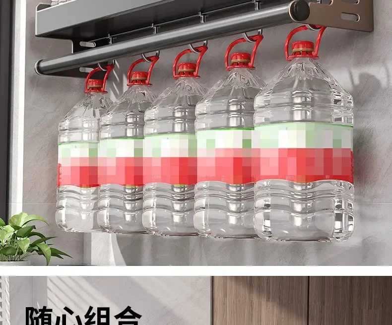 New Kitchen Storage Rack Seasoning Rack Wall-Mounted Condiment Multi-Functional Household kitchen organizer Storage Rack