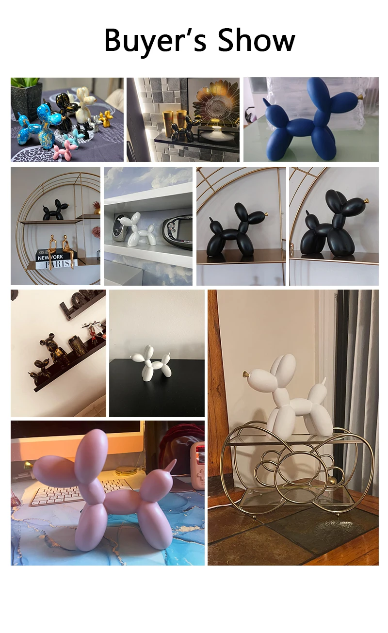 Nordic Balloon Dog Figurines for Interior