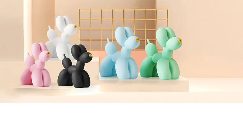 Nordic Balloon Dog Figurines for Interior