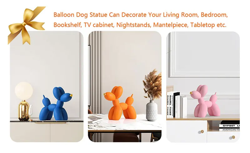Nordic Balloon Dog Figurines for Interior