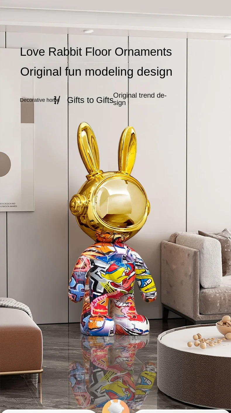 Nordic Cartoon Rabbit Statue
