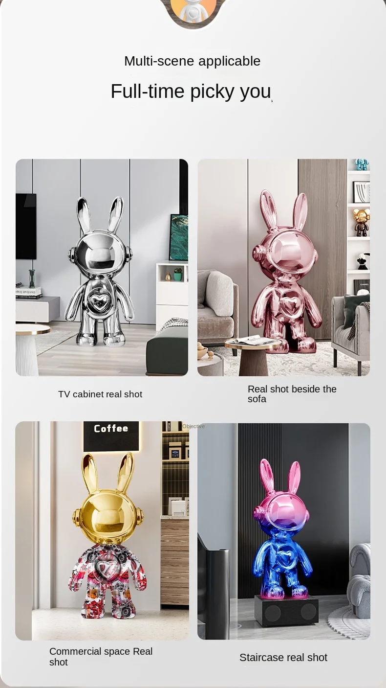 Nordic Cartoon Rabbit Statue