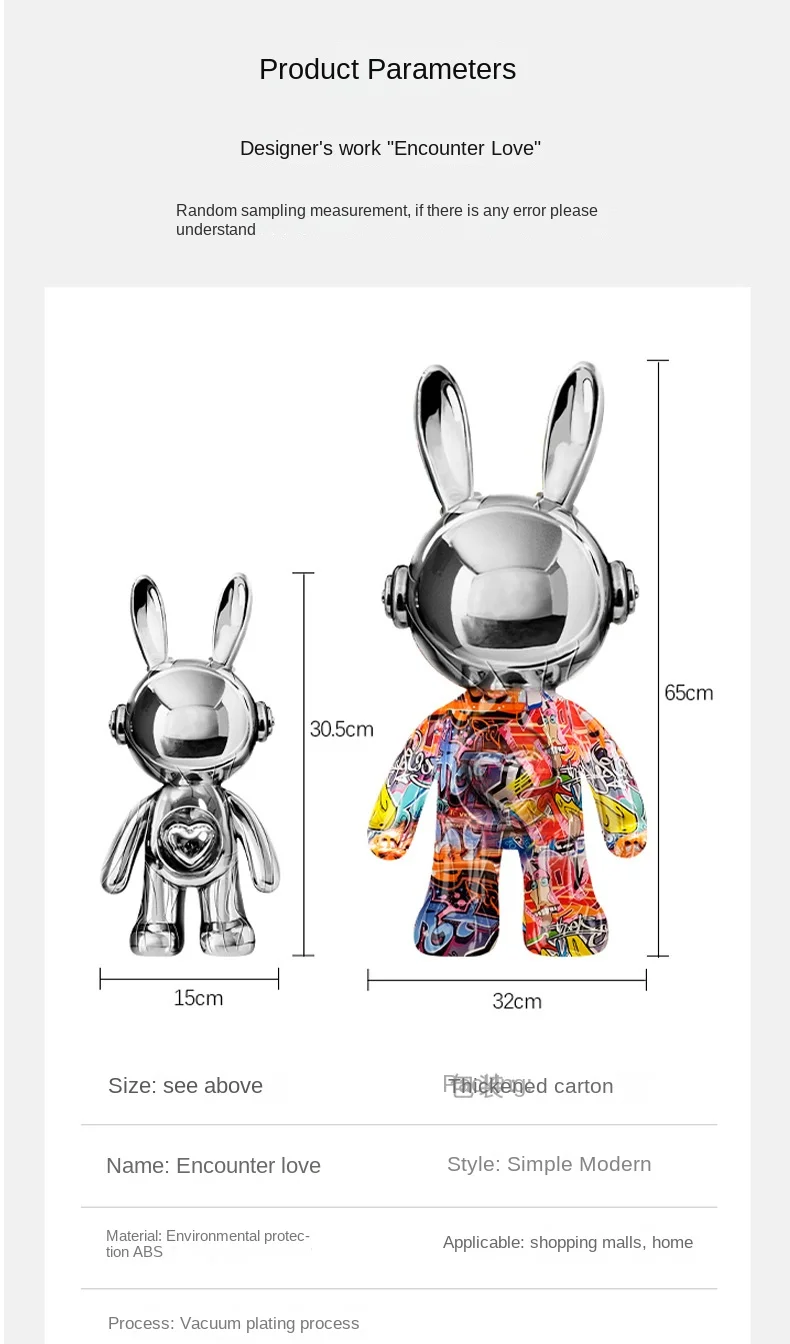 Nordic Cartoon Rabbit Statue