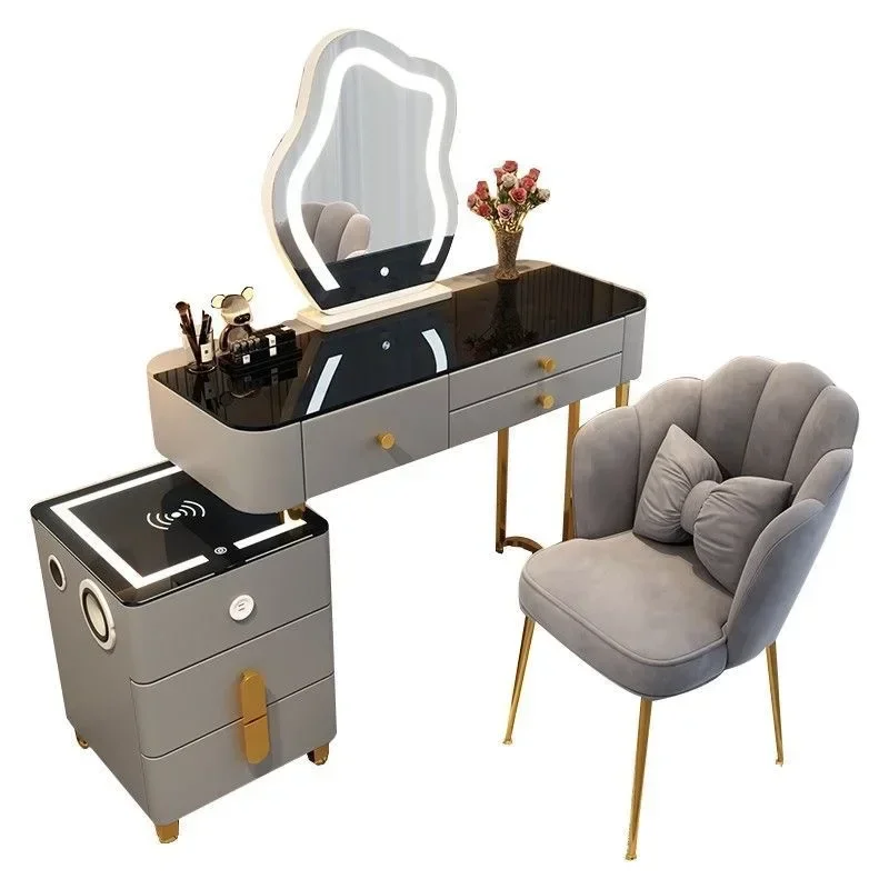 Nordic Glass Luxury Dressing Table with Smart Wireless Charging Color : white gold 100cm B|white gold 120cm B|white gold 120cm A|white gold 80cm B|white gold 80cm A|white gold 100cm A|Intelligent ark|white gold 100cm D|white gold 120cm D|gray black 80cm B|gray black 100cm B|gray black 100cm A|gray black 120cm A|white gold 120cm C|gray black 80cm A|white gold 80cm C|white gold 100cm C|gray black 120cm D|white gold 80cm D|gray black 80cm D|gray black 100cm D|gray black 100cm C|gray black 120cm C|gray black 120cm B|gray black 80cm C Nordic Glass Luxury Dressing Table with Smart Wireless Charging Color : white gold 100cm B|white gold 120cm B|white gold 120cm A|white gold 80cm B|white gold 80cm A|white gold 100cm A|Intelligent ark|white gold 100cm D|white gold 120cm D|gray black 80cm B|gray black 100cm B|gray black 100cm A|gray black 120cm A|white gold 120cm C|gray black 80cm A|white gold 80cm C|white gold 100cm C|gray black 120cm D|white gold 80cm D|gray black 80cm D|gray black 100cm D|gray black 100cm C|gray black 120cm C|gray black 120cm B|gray black 80cm C