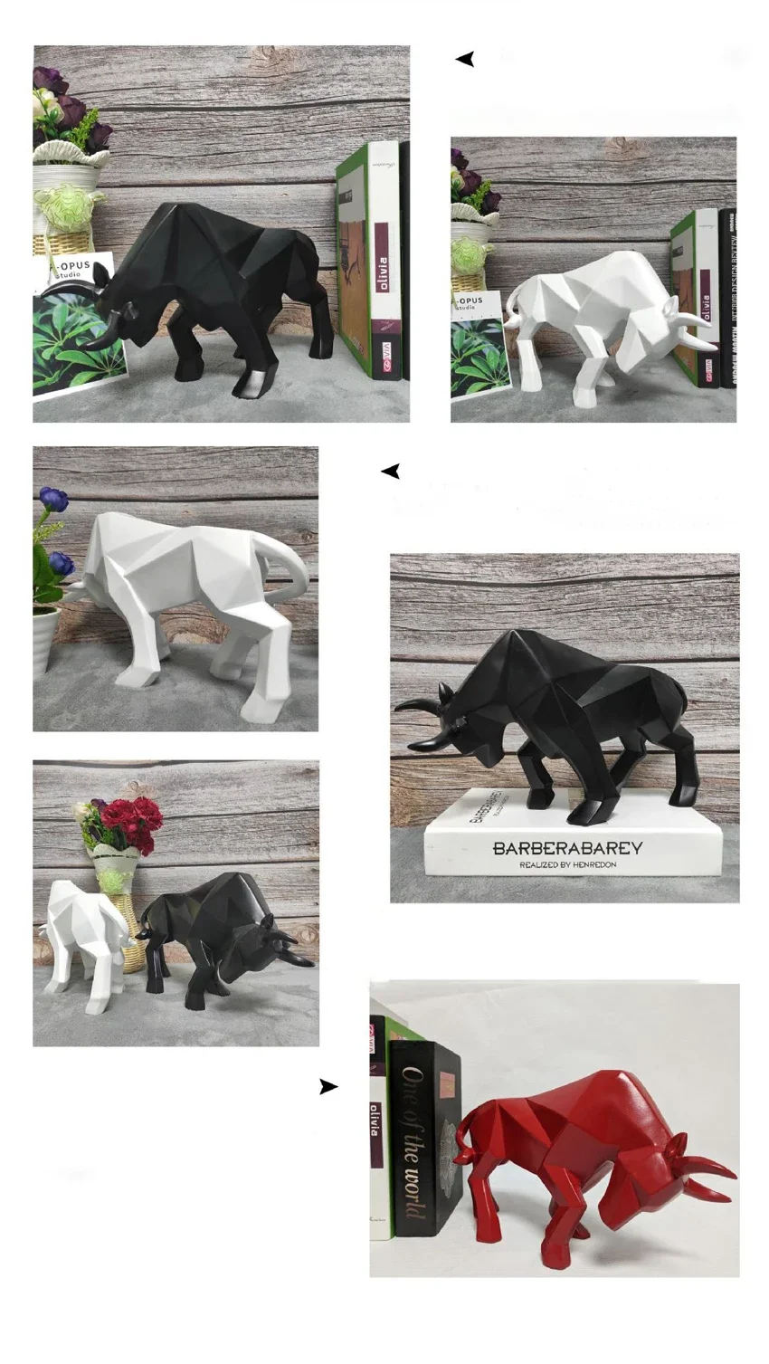 Nordic Modern Simple Resin Bull Ornaments