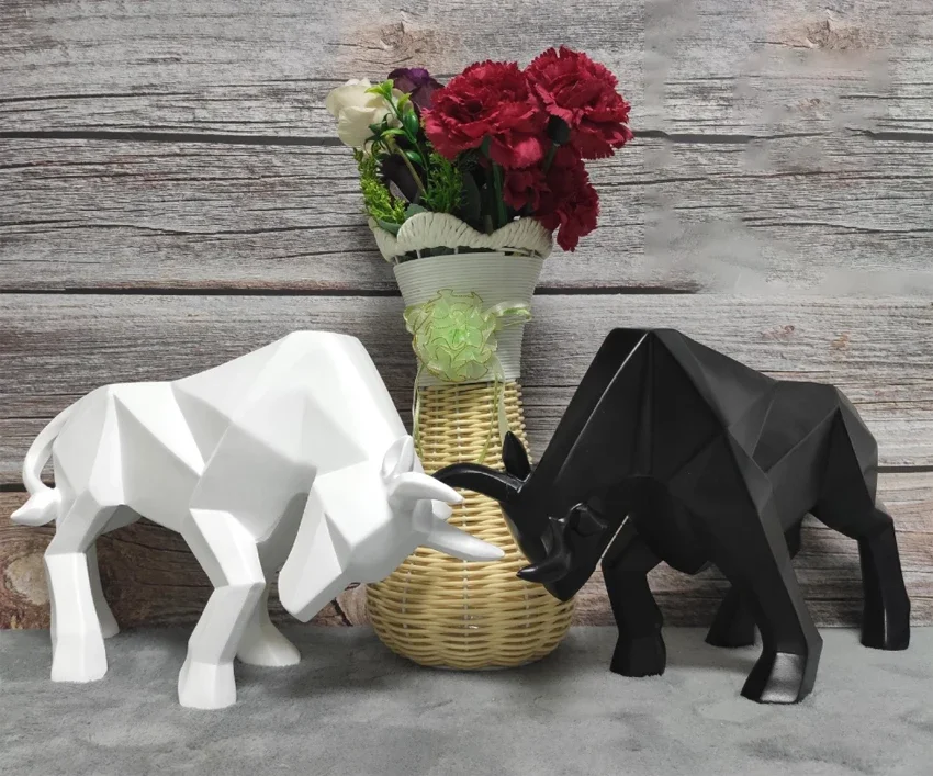 Nordic Modern Simple Resin Bull Ornaments